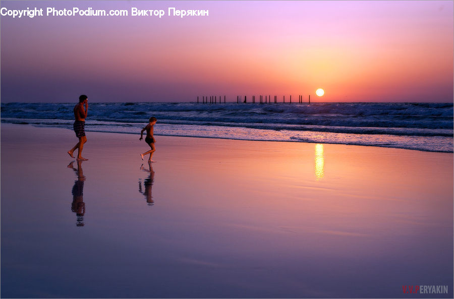 Beach, Coast, Outdoors, Sea, Water, Dusk, Sky