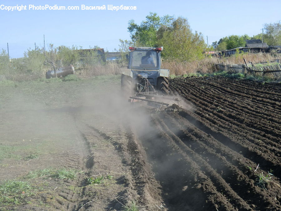 Bulldozer, Tractor, Vehicle, Dirt Road, Gravel, Road, Soil