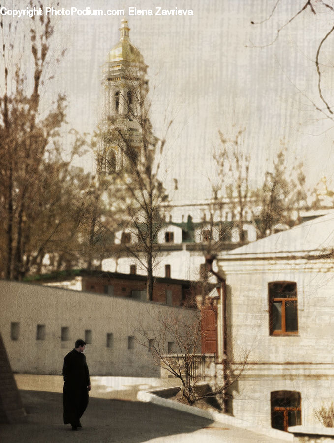 Brick, Architecture, Bell Tower, Clock Tower, Tower, Fence, Wall