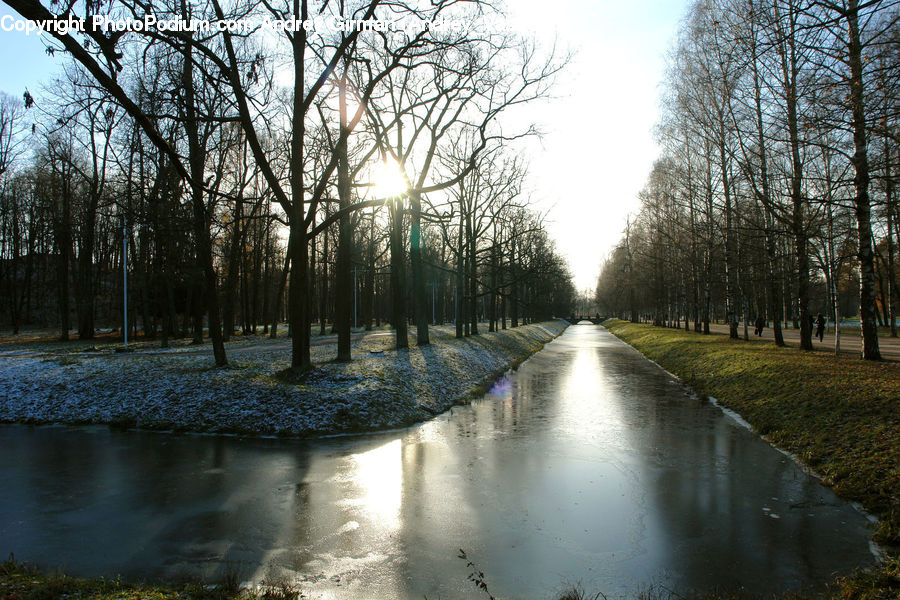 Canal, Outdoors, River, Water, Dirt Road, Gravel, Road