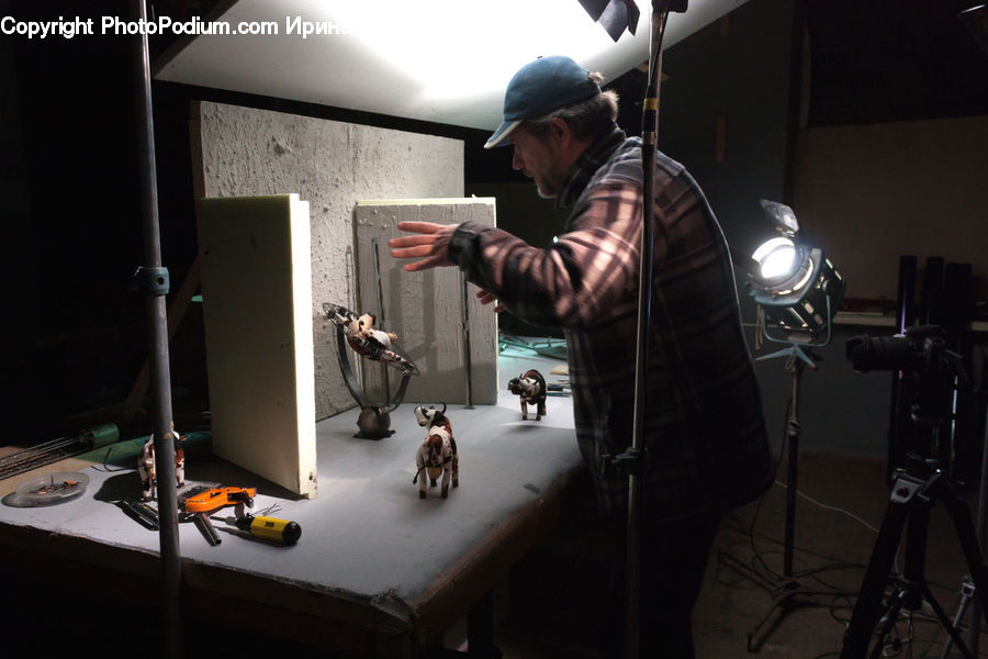 People, Person, Human, Tripod, Lighting, Figurine, Camera