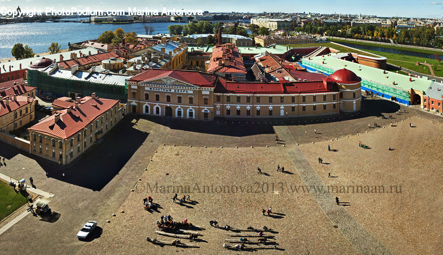 Aerial View, Building, Downtown, Town, Roof, Architecture, Housing
