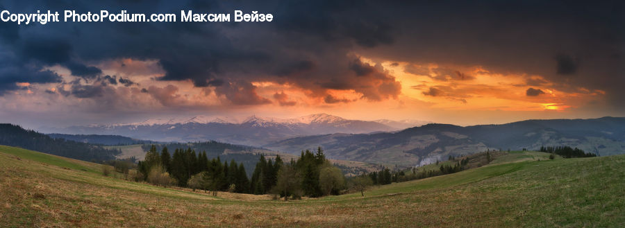 Field, Grass, Grassland, Land, Outdoors, Mountain, Mountain Range