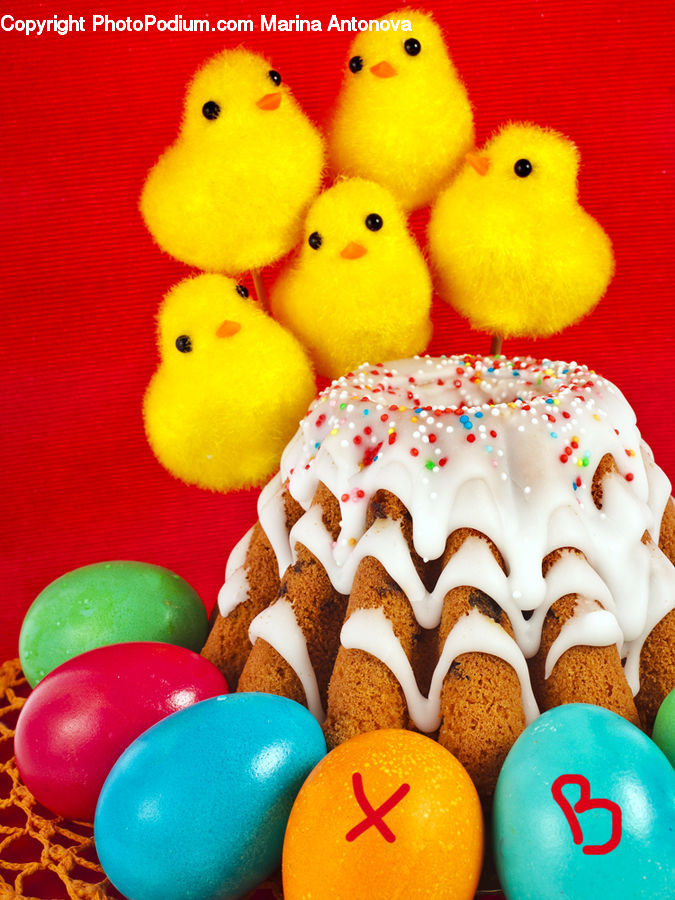 Bowl, Teddy Bear, Toy, Candy, Confectionery, Sweets, Cake