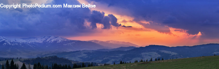 Azure Sky, Cloud, Outdoors, Sky, Mountain, Mountain Range, Field