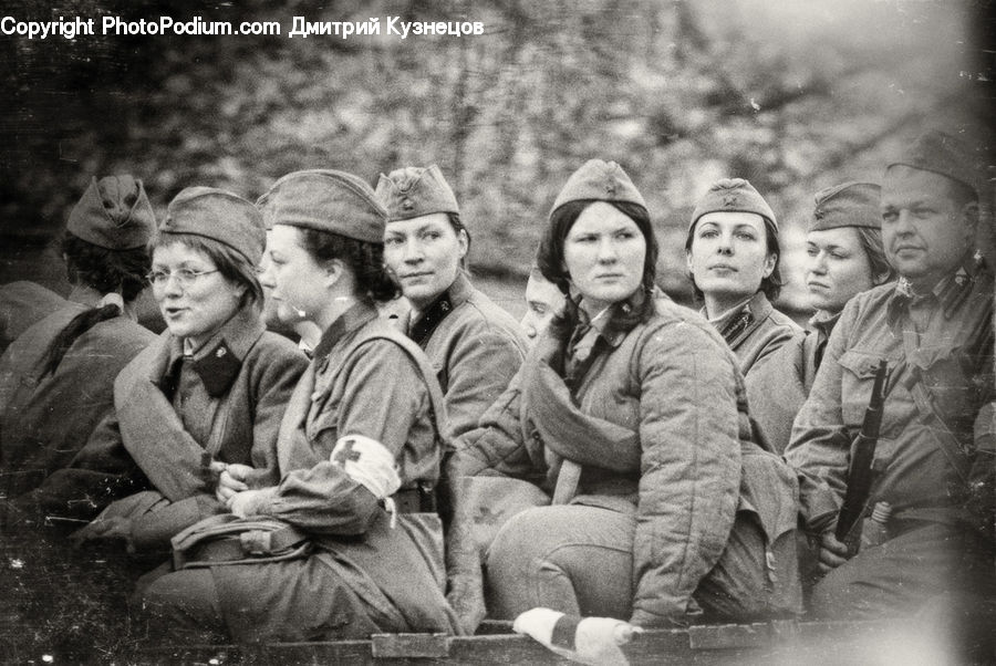 People, Person, Human, Face, Portrait, Smile, Army