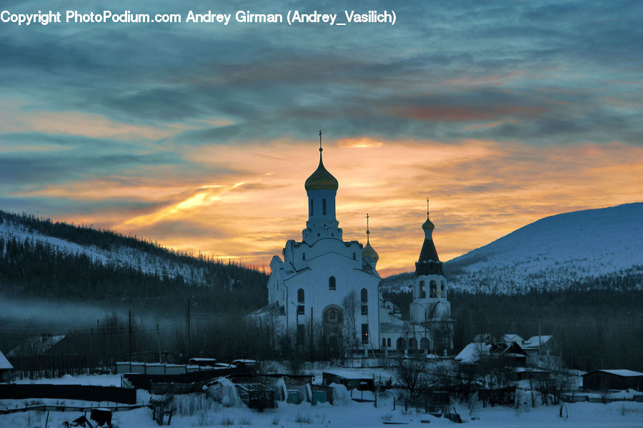 Dawn, Dusk, Sky, Sunrise, Sunset, Architecture, Bell Tower