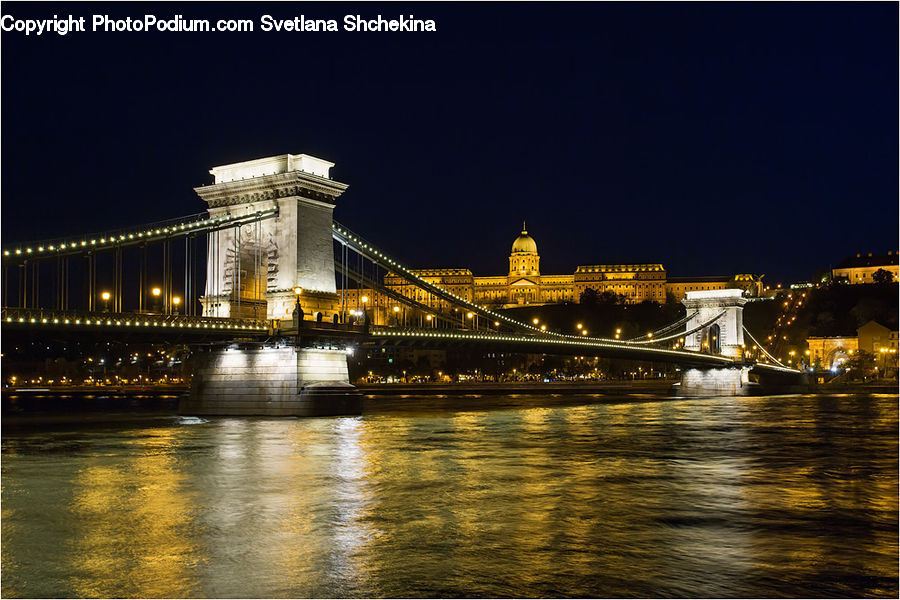 Bridge, City, Downtown, Metropolis, Urban, Building, Architecture
