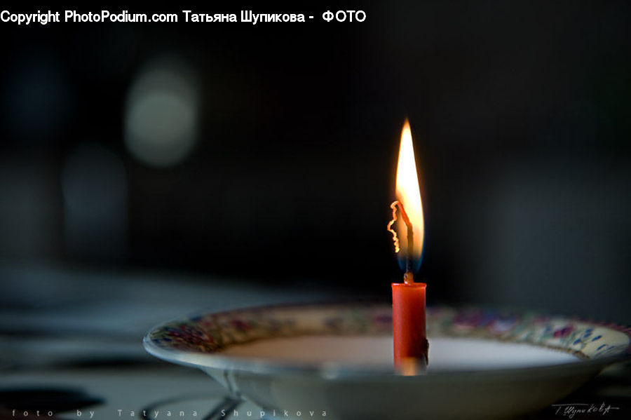 Candle, Fire, Flame, Dessert, Food