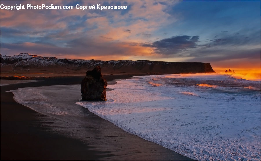 Beach, Coast, Outdoors, Sea, Water, Dawn, Dusk