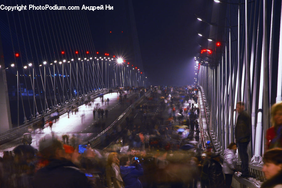 Crowd, Fountain, Water, City, Downtown, Metropolis, Urban