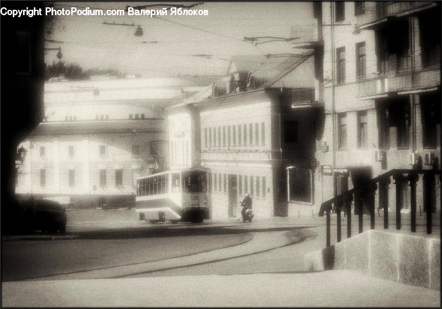 Alley, Alleyway, Road, Street, Town, Cable Car, Streetcar