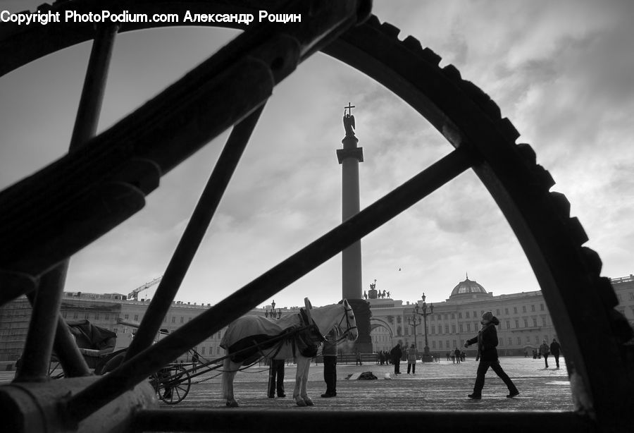 Umbrella, Arch, Canopy, Bridge, Silhouette