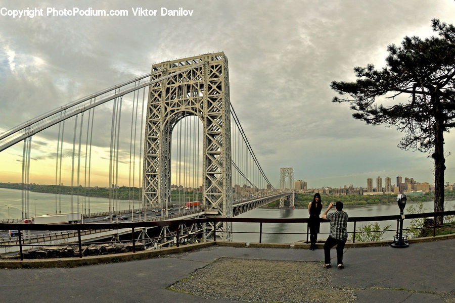 Human, People, Person, Bridge, Suspension Bridge, Bench, Tourist