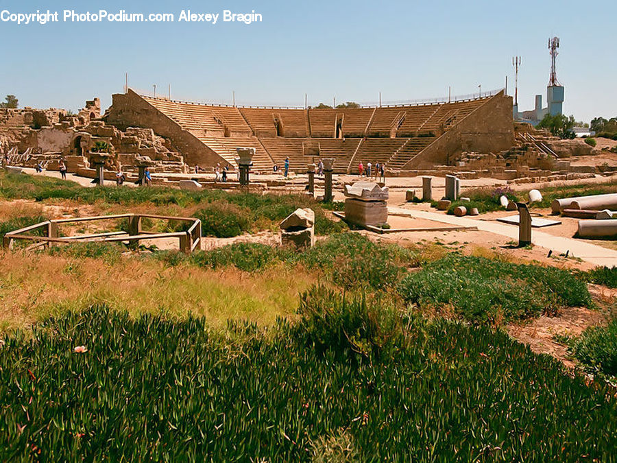Castle, Fort, Path, Sidewalk, Walkway, Ancient Egypt, Ruins