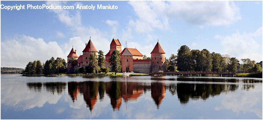 Architecture, Castle, Fort, Ditch, Moat, Building, Water