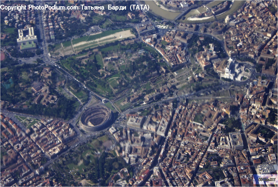 Aerial View, City, Downtown, Metropolis, Urban