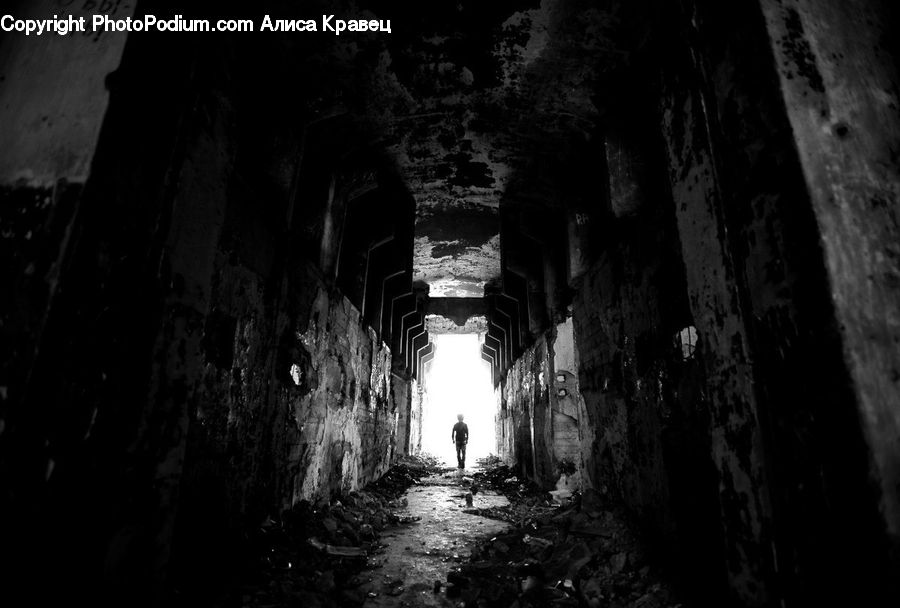 Alley, Alleyway, Road, Street, Town, Night, Outdoors