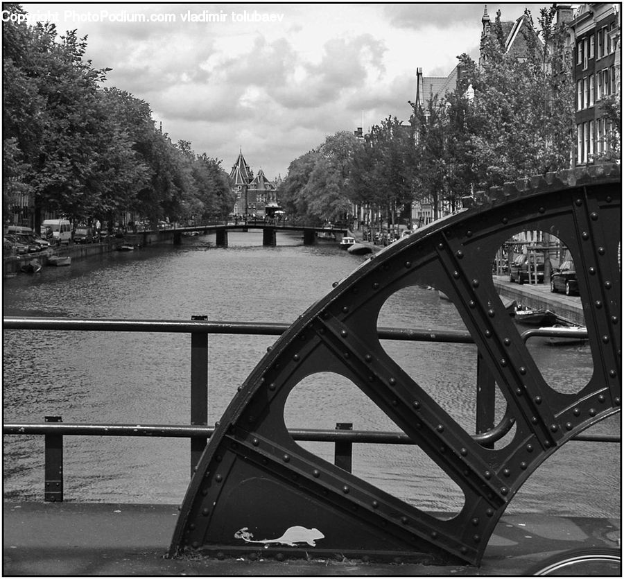 Bridge, Bench, Park