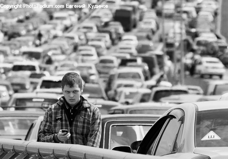 People, Person, Human, Automobile, Car, Vehicle, Traffic Jam