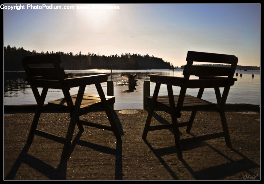 Dining Table, Furniture, Table, Chair, Bench, Dock, Pier