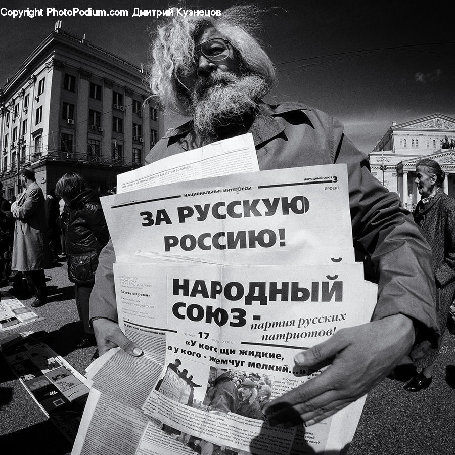 Newspaper, Text, People, Person, Human, Crowd, Parade