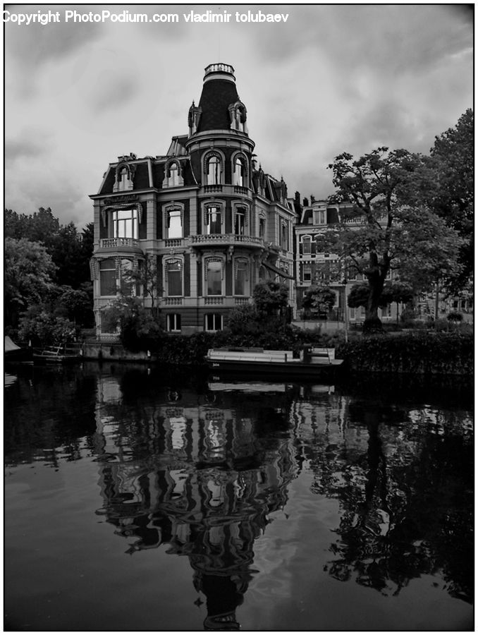 Flyer, Poster, Architecture, Fountain, Water, Building, Housing