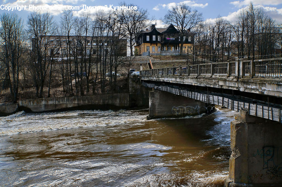 Bridge, Dock, Pier, Canal, Outdoors, River, Water