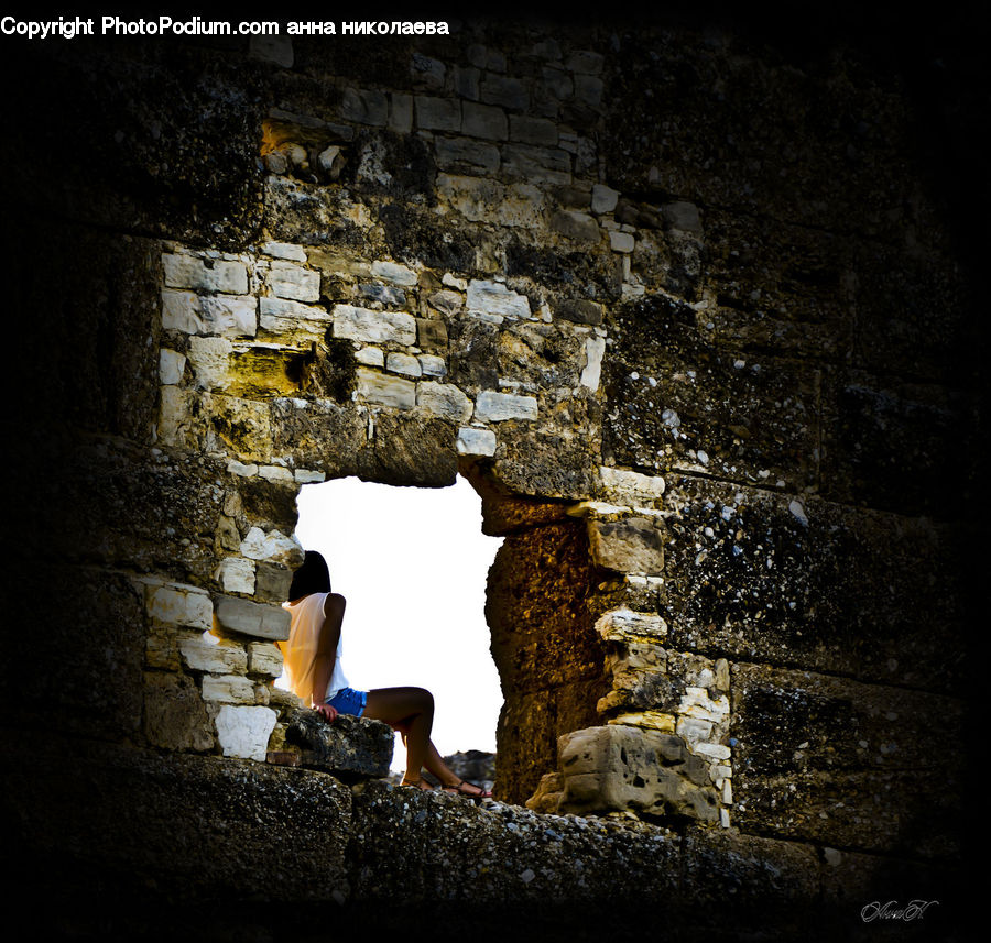 Hole, Fireplace, Hearth, Brick, Rock, Cobblestone, Pavement