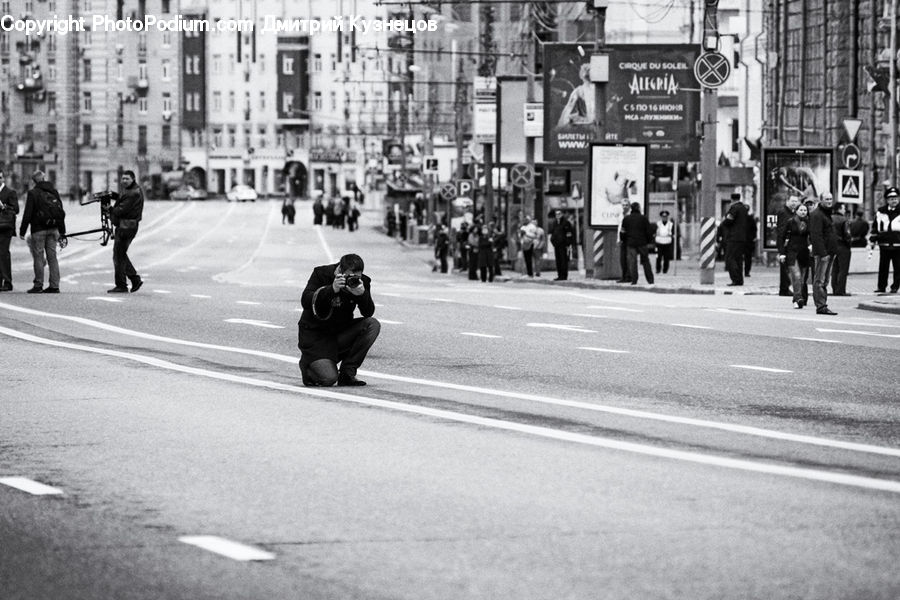 Intersection, Road, City, Downtown, Urban, Neighborhood, Town
