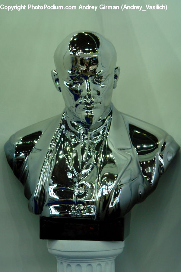 Bust, Figurine, Head, Art, Modern Art, Glass, Goblet