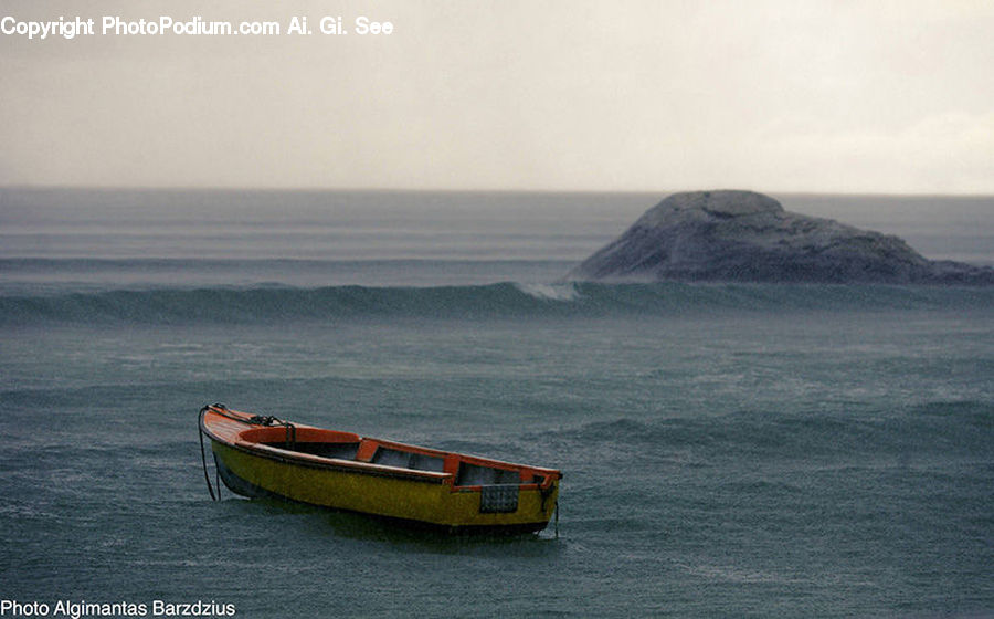 Boat, Dinghy, Rowboat, Vessel, Outdoors, Sea, Water