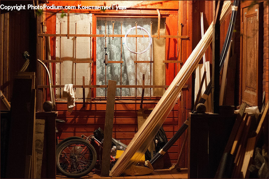 Bicycle, Bike, Vehicle, Plumbing, Car Wheel, Spoke, Banister