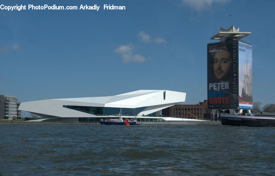 Billboard, Architecture, Convention Center, Aircraft, Airplane, City, Downtown