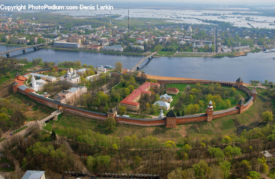 Aerial View, Countryside, Outdoors, Building, Downtown, Town, City