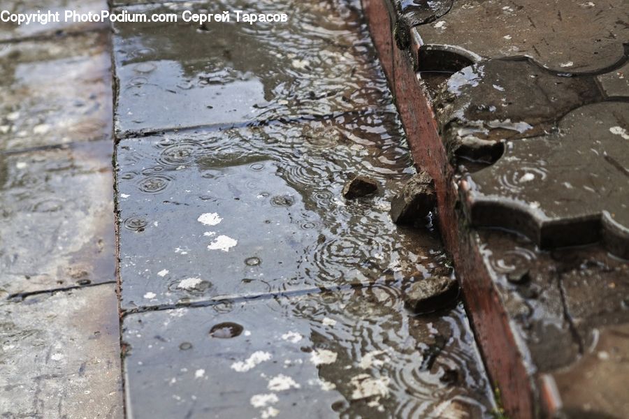 Pavement, Rust, Water, Outdoors, Rock