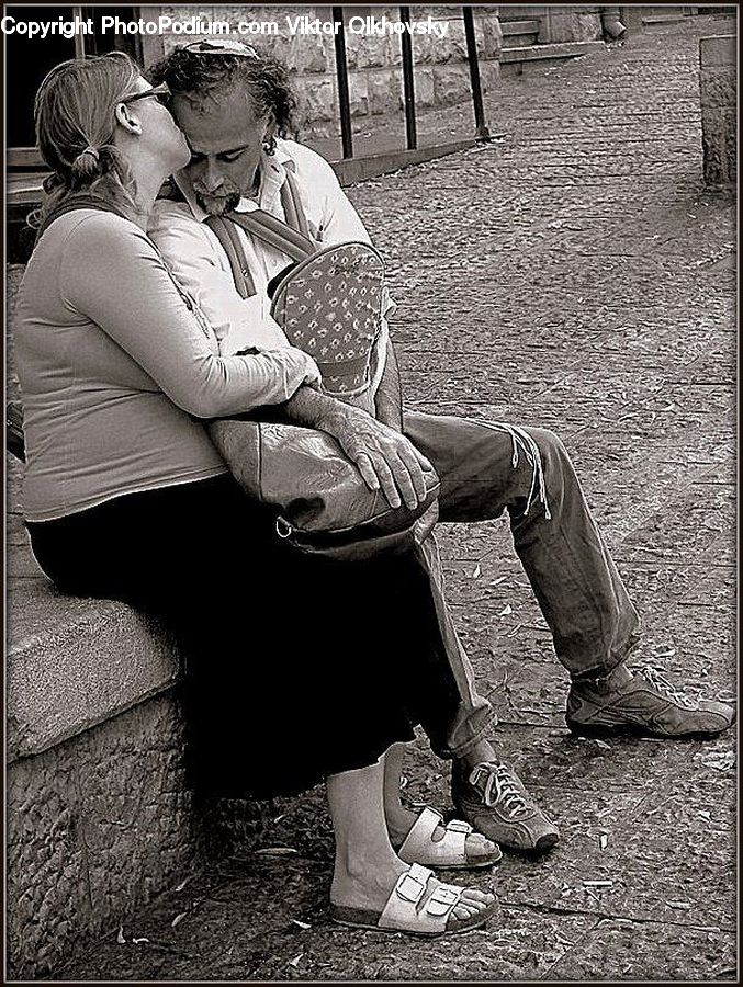 People, Person, Human, Bench, Portrait, Selfie, Art