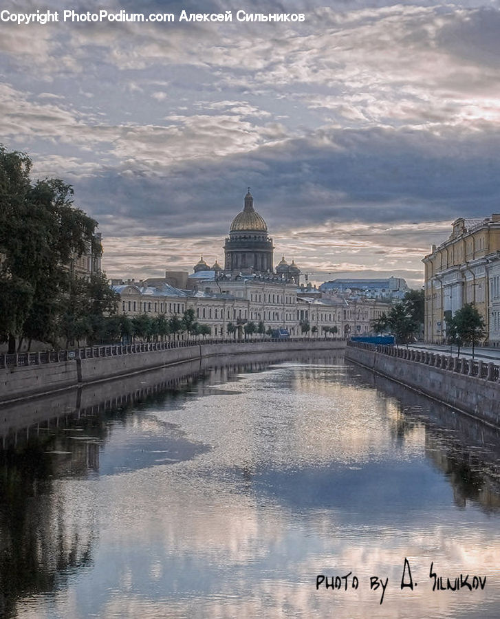 Canal, Outdoors, River, Water, Parliament, Dock, Pier