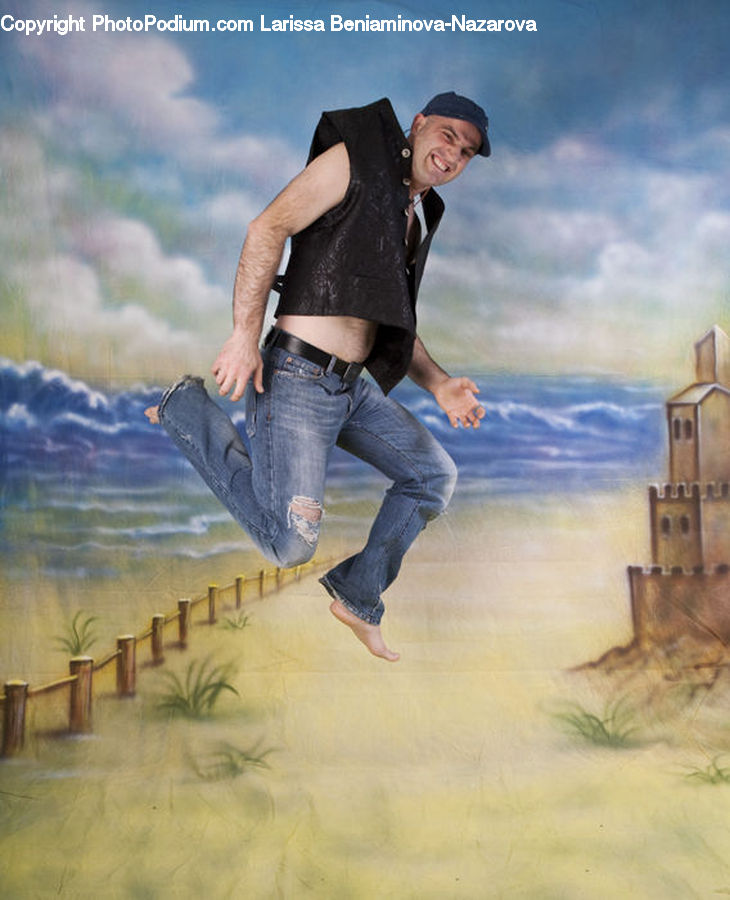 Human, People, Person, Kicking, Clothing, Denim, Jeans