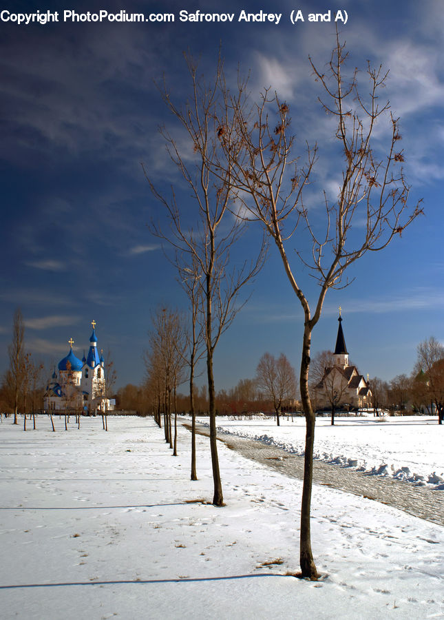 Architecture, Castle, Fort, Ice, Outdoors, Snow, Church