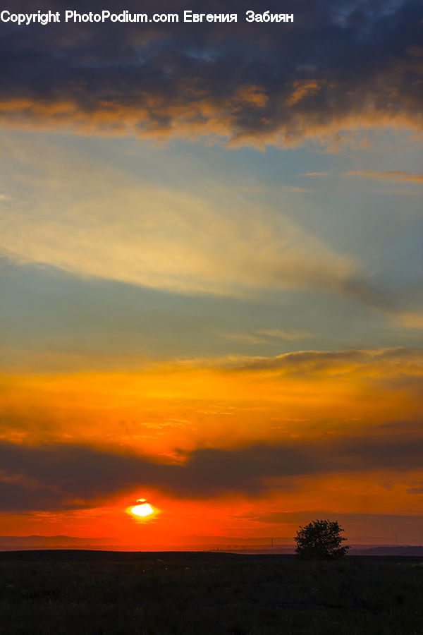 Dawn, Dusk, Red Sky, Sky, Sunrise, Sunset, Outdoors