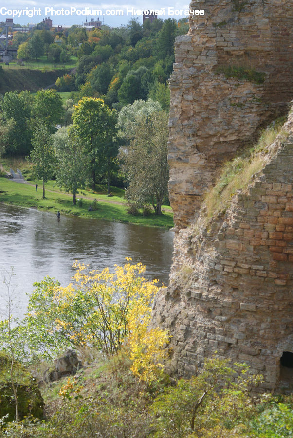 Castle, Ditch, Fort, Moat, Cliff, Outdoors, Architecture