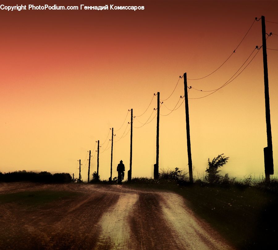 Dirt Road, Gravel, Road, Beacon, Building, Lighthouse, Water Tower