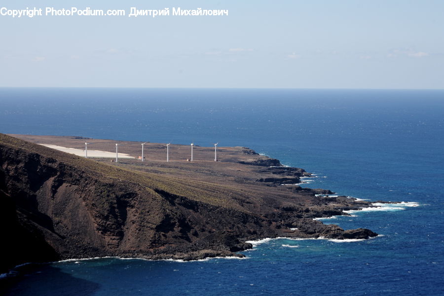 Coast, Outdoors, Sea, Water, Promontory, Beacon, Building