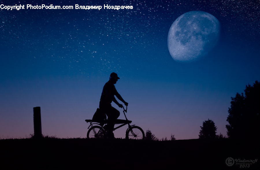 People, Person, Human, Bicycle, Bike, Vehicle, Silhouette