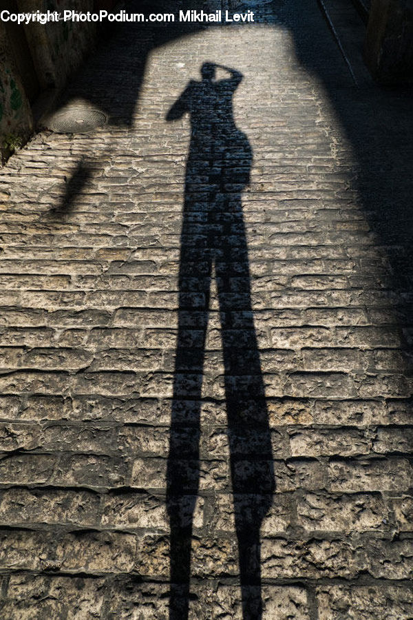 Pavement, Brick, Silhouette, Cobblestone, Walkway