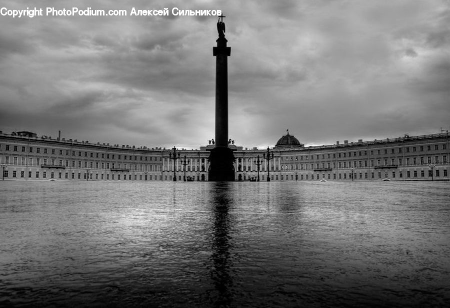 Column, Monument, Obelisk, Art, Sculpture, Statue, Silhouette