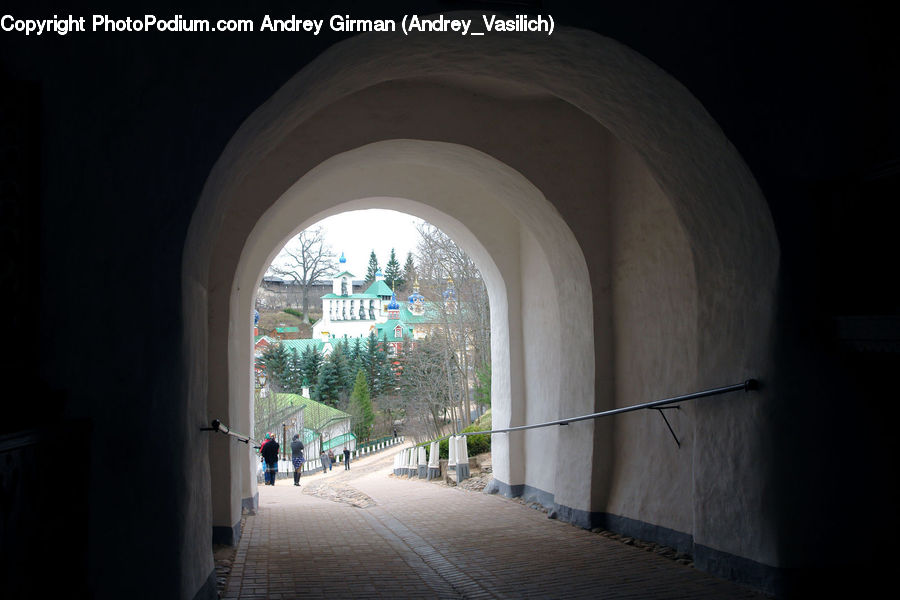 Corridor, Arch, Building