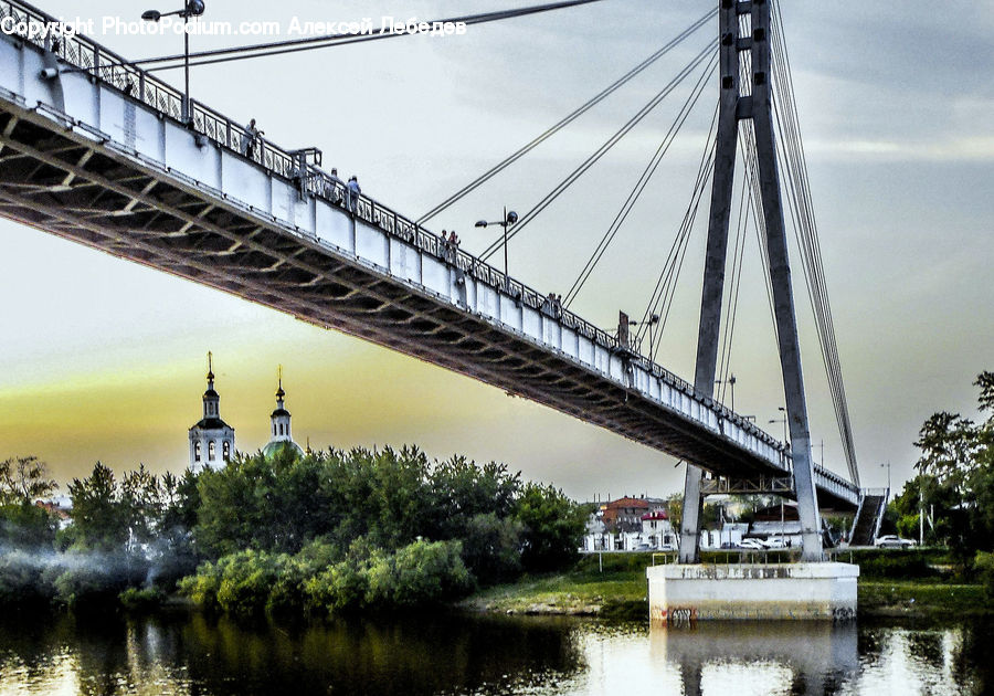 Bridge, Water, Outdoors, River, Dock, Landing, Pier