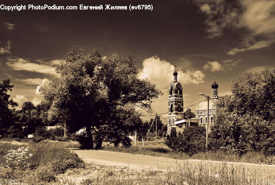 Architecture, Bell Tower, Clock Tower, Tower, Dirt Road, Gravel, Road